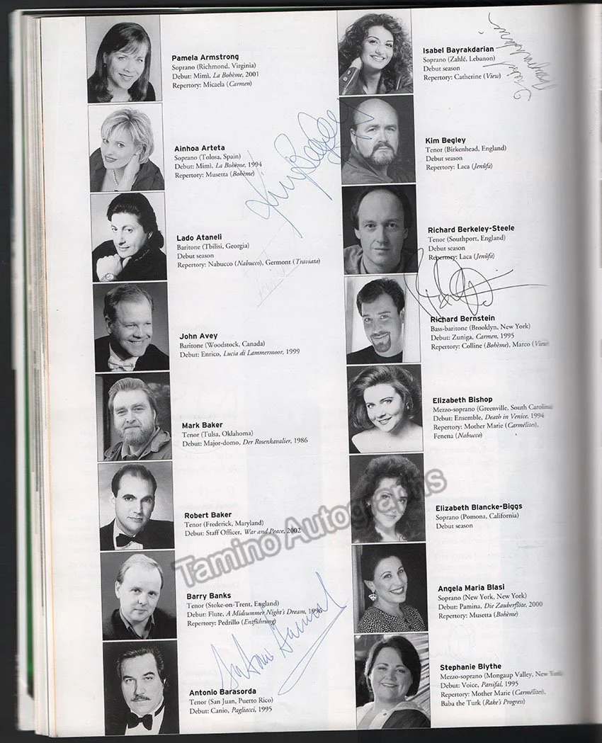 Metropolitan Opera - Season Guide 2002-2003 Signed by Multiple Artists - Image 3