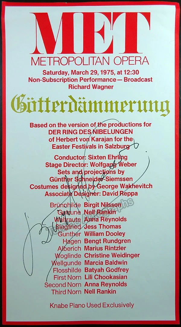 Metropolitan Opera - Set of 4 Der Ring des Nibelungen Mini Posters Signed - Image 4
