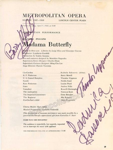 Metropolitan Opera - Signed Cast Pages 1960-1969 (Various Autographs I) - Image 14