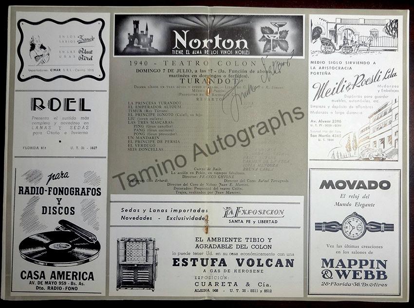 Metropolitan Opera - Signed Opera Programs 1930-1949 (Various Autographs) - Image 2