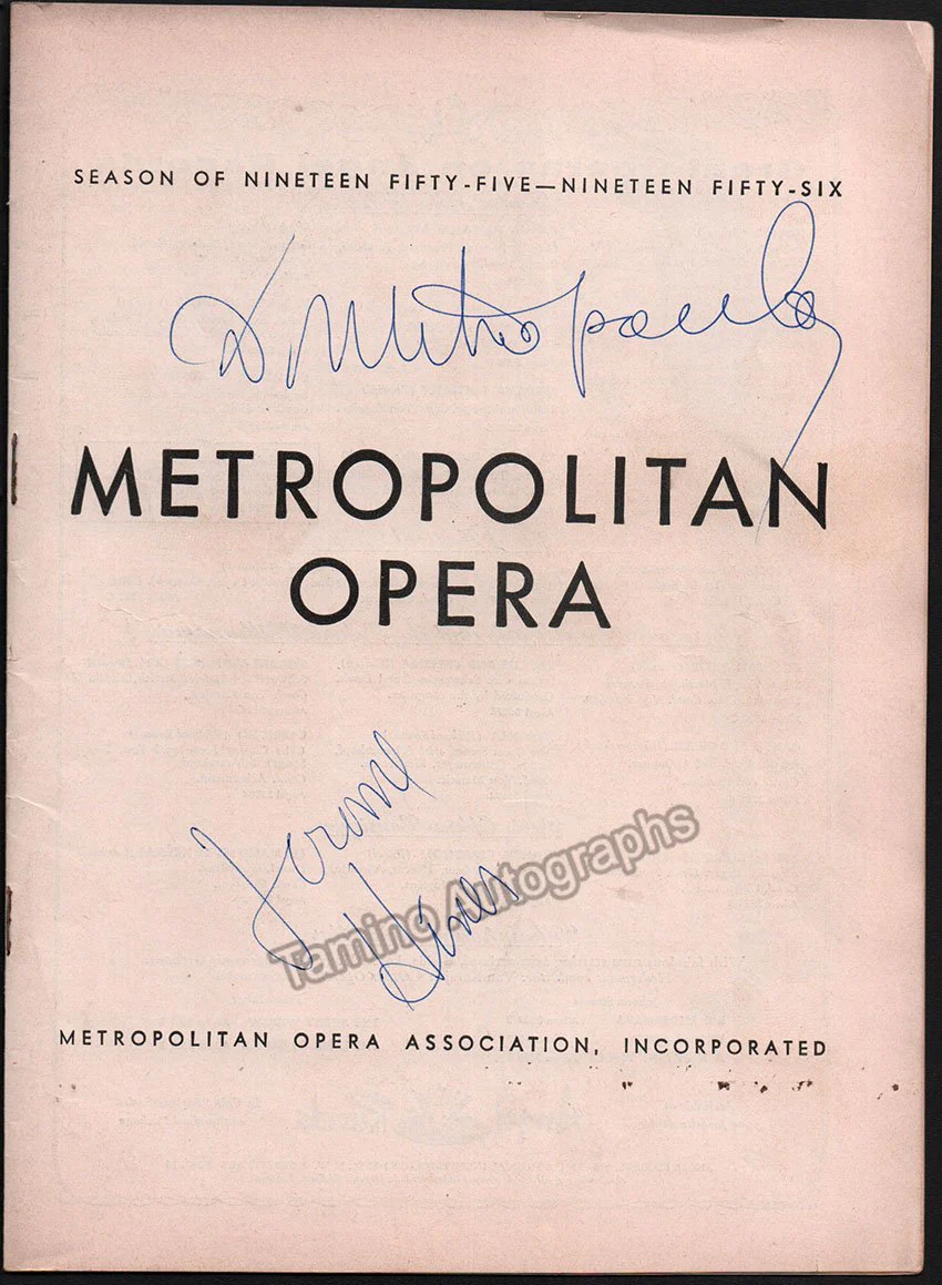 Metropolitan Opera - Signed Opera Programs 1950-1959 (Various Autographs II) - Image 15