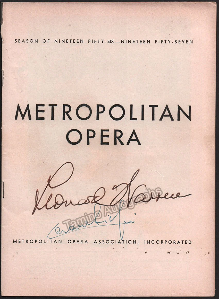 Metropolitan Opera - Signed Opera Programs 1950-1959 (Various Autographs II) - Image 21