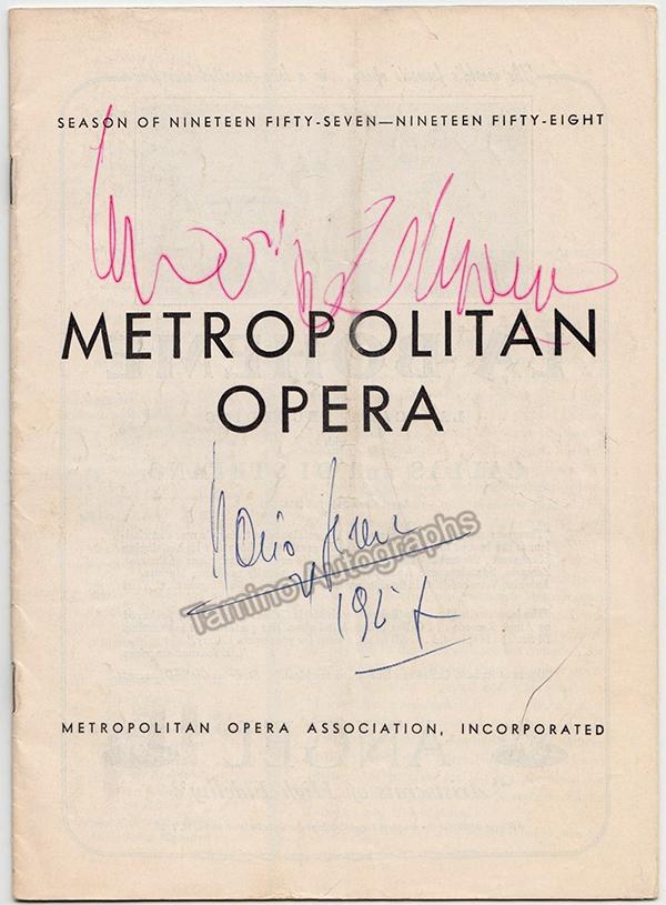 Metropolitan Opera - Signed Opera Programs 1950-1959 (Various Autographs II) - Image 9