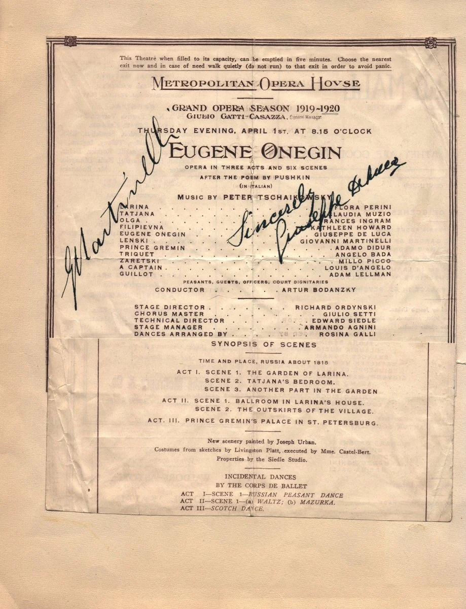 Metropolitan Opera - Signed Program Clips 1909-1963 (Various Autographs) - Image 14