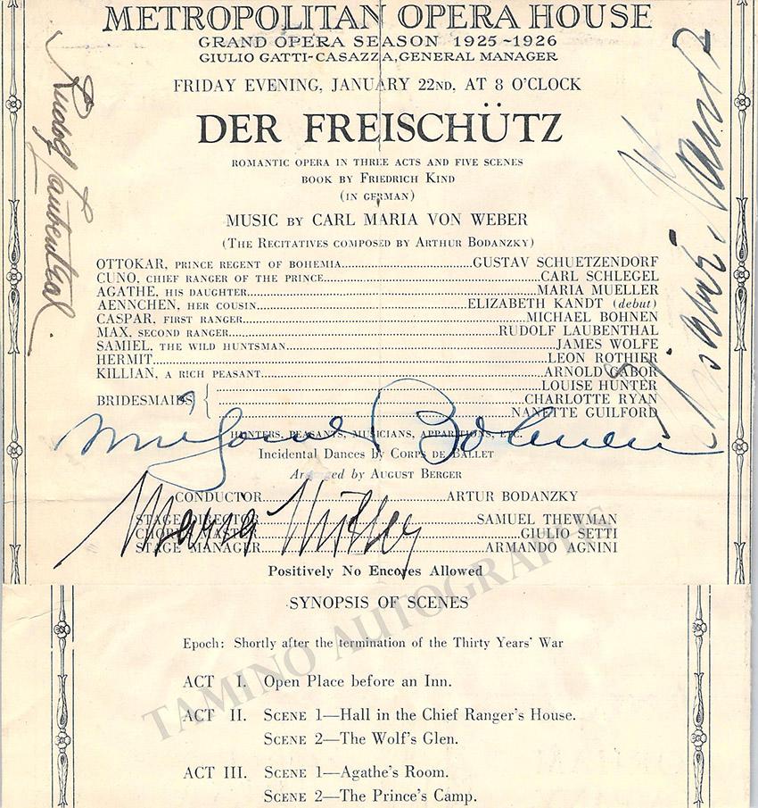 Metropolitan Opera - Signed Program Clips 1909-1963 (Various Autographs) - Image 17
