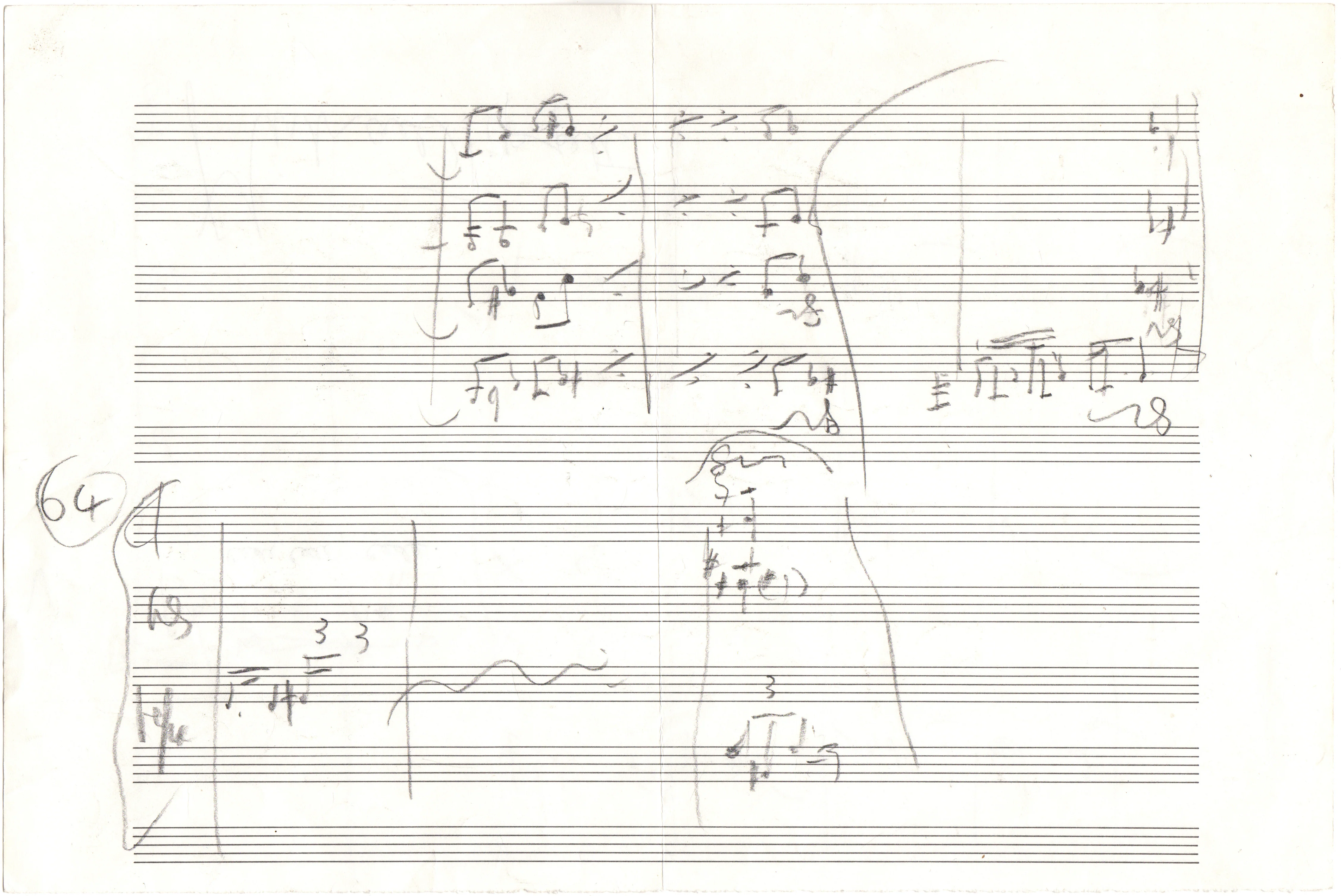 Tippett, Michael - Set of 2 Signed Music Sketches