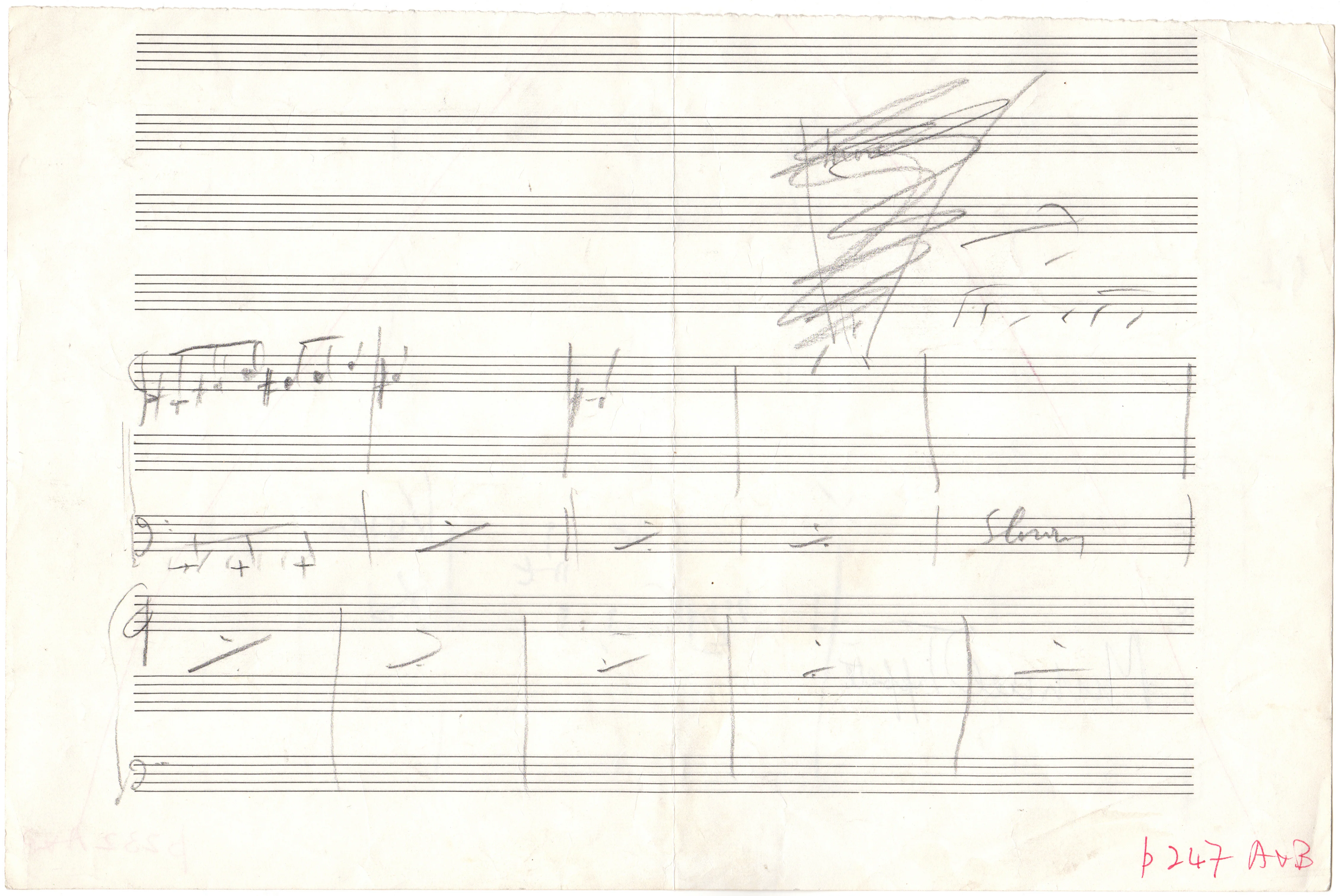 Tippett, Michael - Set of 2 Signed Music Sketches - Image 2