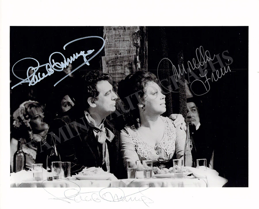 Freni, Mirella - Domingo, Placido - Signed Photograph in La Boheme