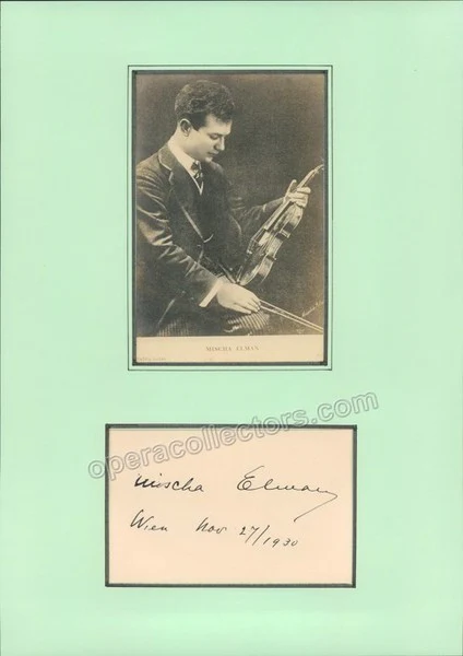 Elman, Mischa - Various Autographs - Image 2