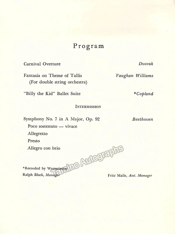 Mitchell, Howard - Set of 2 Signed Programs Haverhill 1956/57 - Image 2