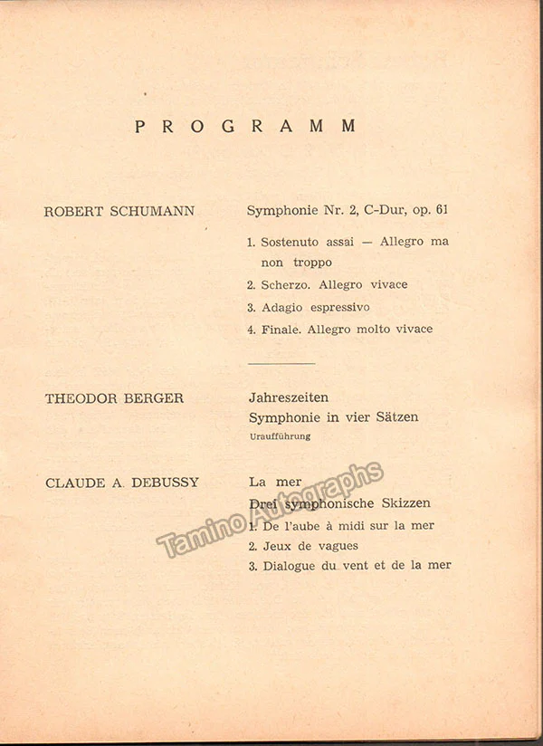 Mitropoulos, Dimitri - Signed Program Vienna 1960 - Image 2
