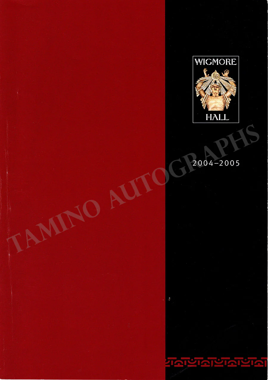 Uchida, Mitsuko - Bostridge, Ian - Signed Program London 2005 - Image 2