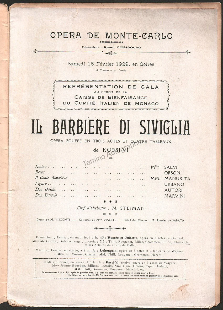 Monte Carlo Opera - Program Lot 1924-1931 - Image 6