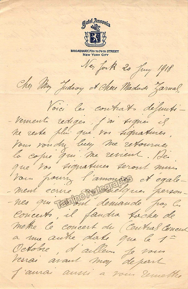 Muratore, Lucien - Set of 2 Autograph Letters Signed + Ad Clip - Image 2