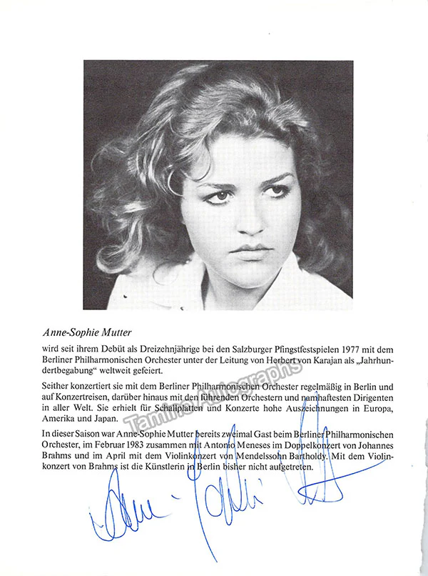 Mutter, Anne-Sophie - Various Autographs - Image 31