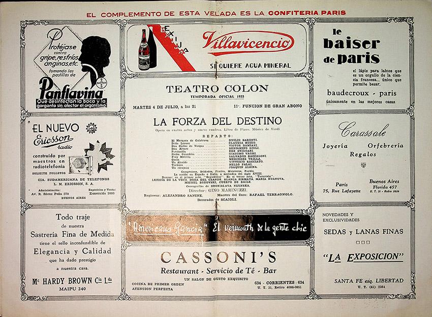 Muzio, Claudia - Teatro Colón Program Lot 1919-1934 - Image 12
