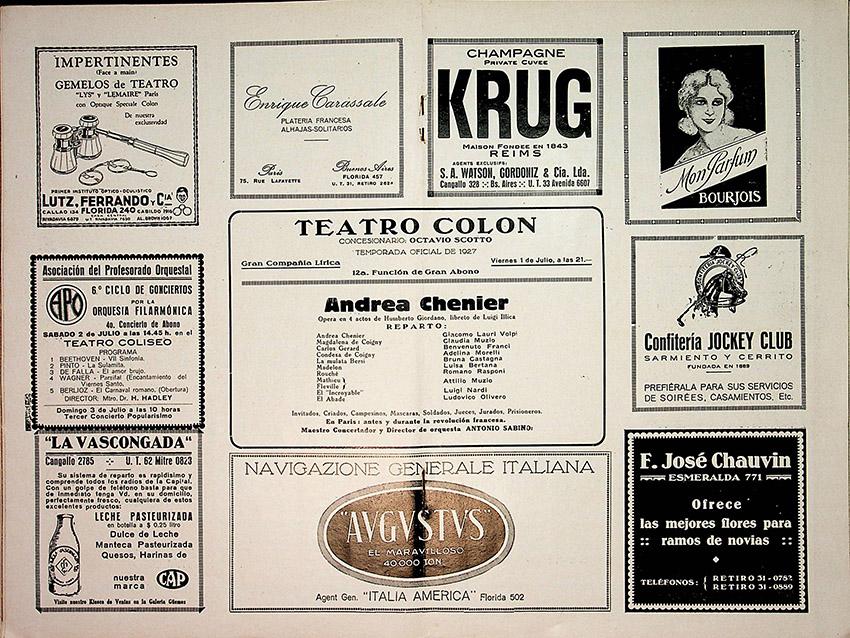 Muzio, Claudia - Teatro Colón Program Lot 1919-1934 - Image 2