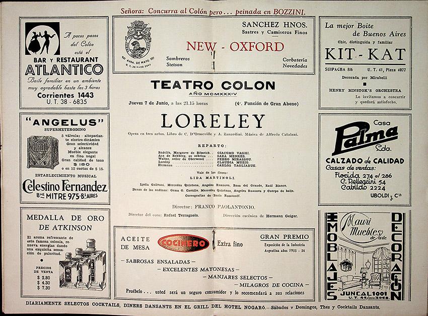 Muzio, Claudia - Teatro Colón Program Lot 1919-1934 - Image 6