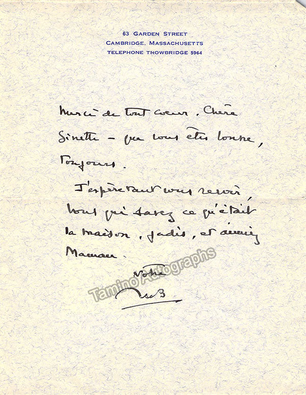 Boulanger, Nadia - Autograph Manuscripts (Various Options) - Image 19