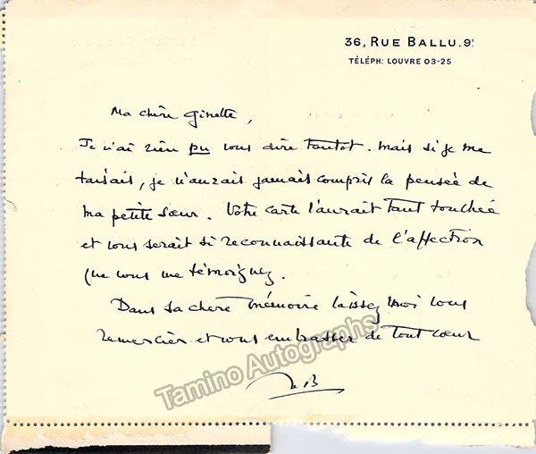 Boulanger, Nadia - Autograph Manuscripts (Various Options) - Image 9