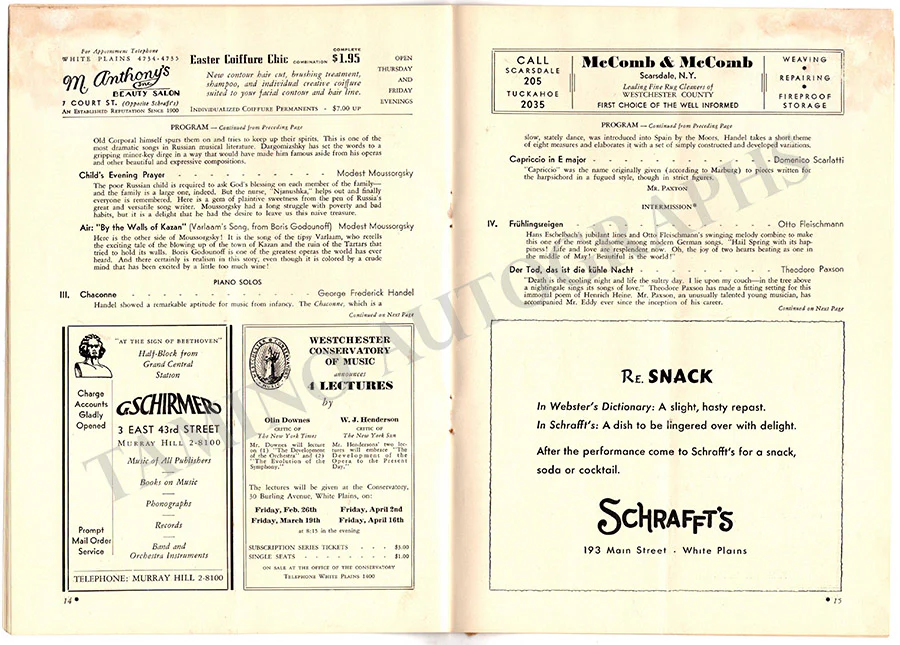 Eddy, Nelson - Signed Program New York 1937 - Image 3