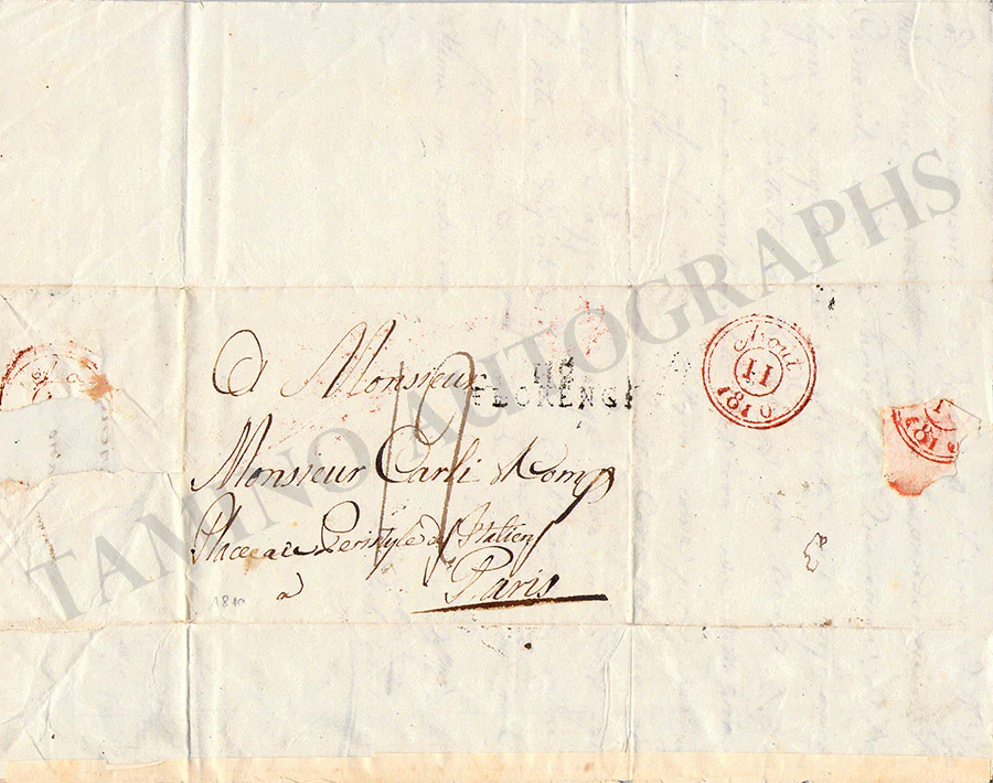 Tacchinardi, Nicola - Autograph Letter Signed 1810 - Image 3