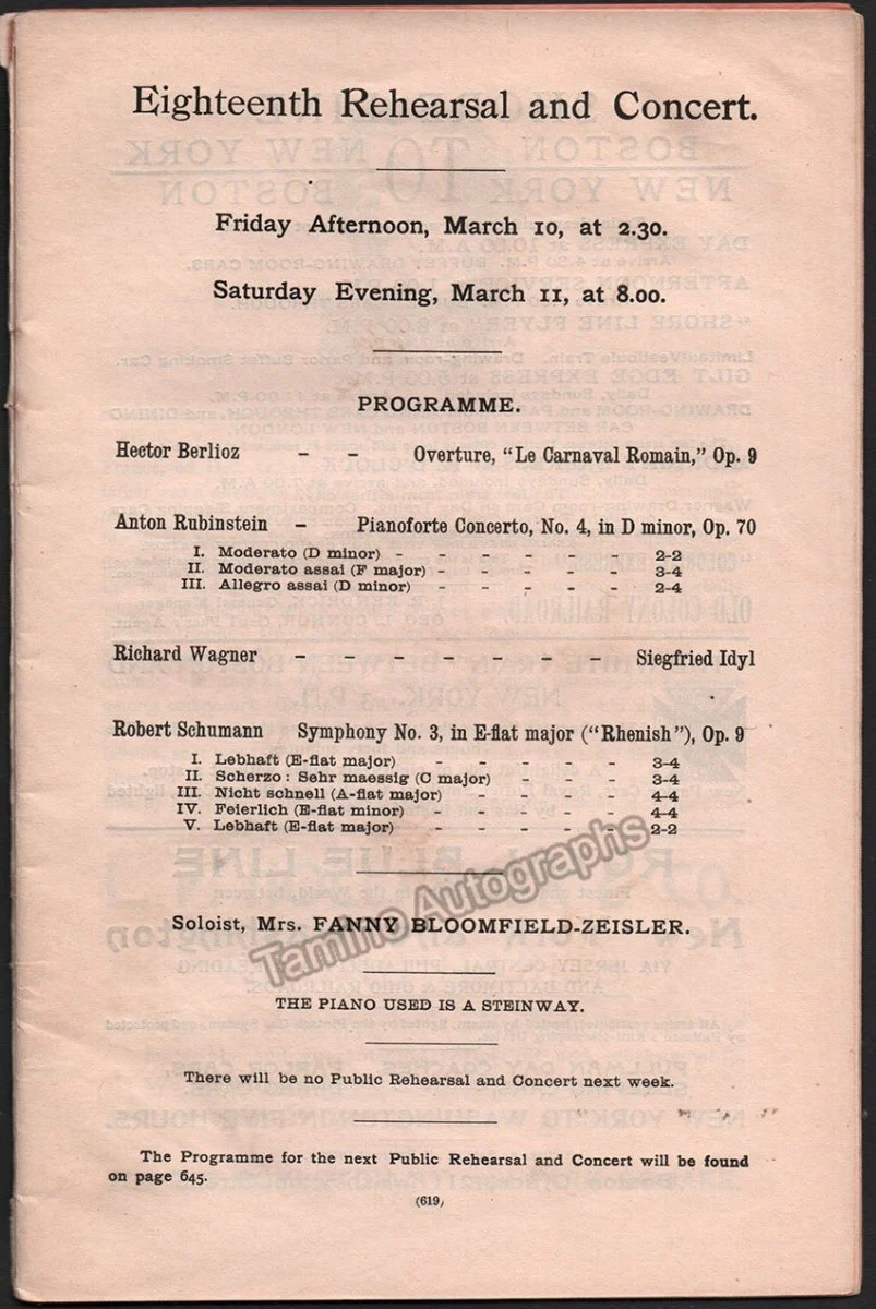 Nikisch, Arthur - Set of 2 Unsigned Programs 1889-1893 - Image 3