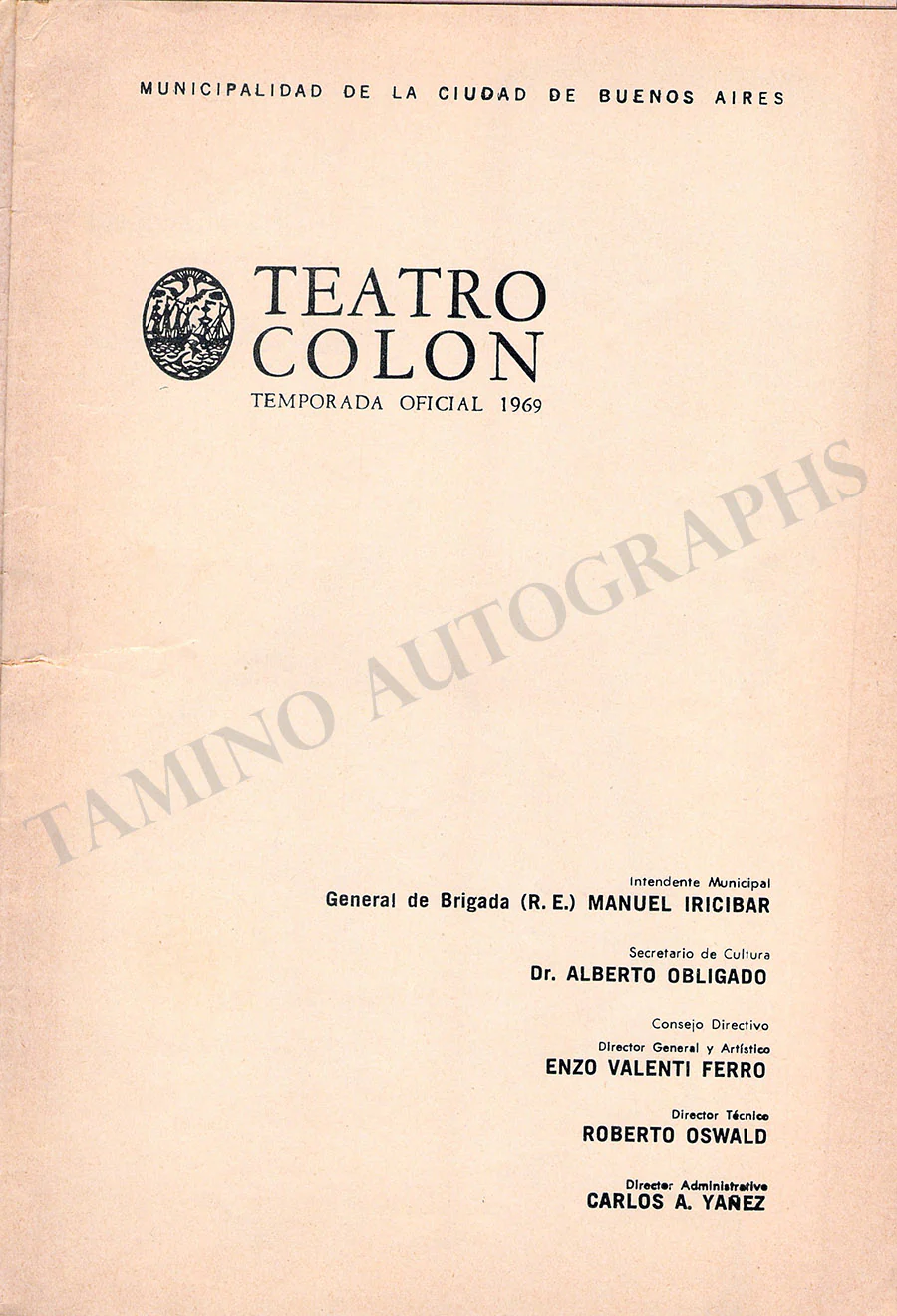 Fontenla, Norma - Neglia, Jose - Signed Program Buenos Aires 1969 - Image 2