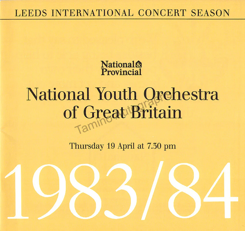 Del Mar, Norman - Signed Program Leeds 1984 - Image 2