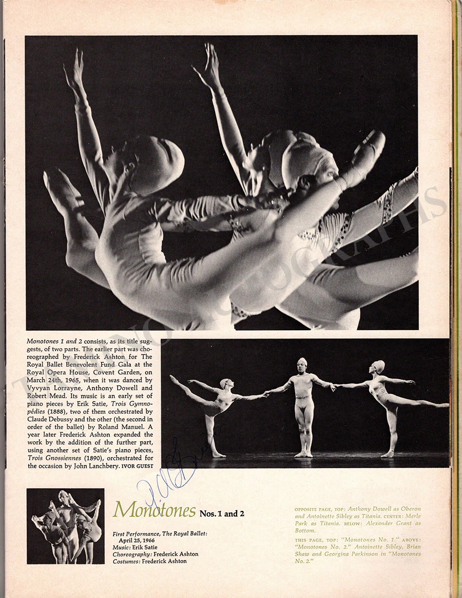 Nureyev, Rudolf - Fonteyn, Margot & Others - Signed Program Royal Ballet 1969 - Image 4