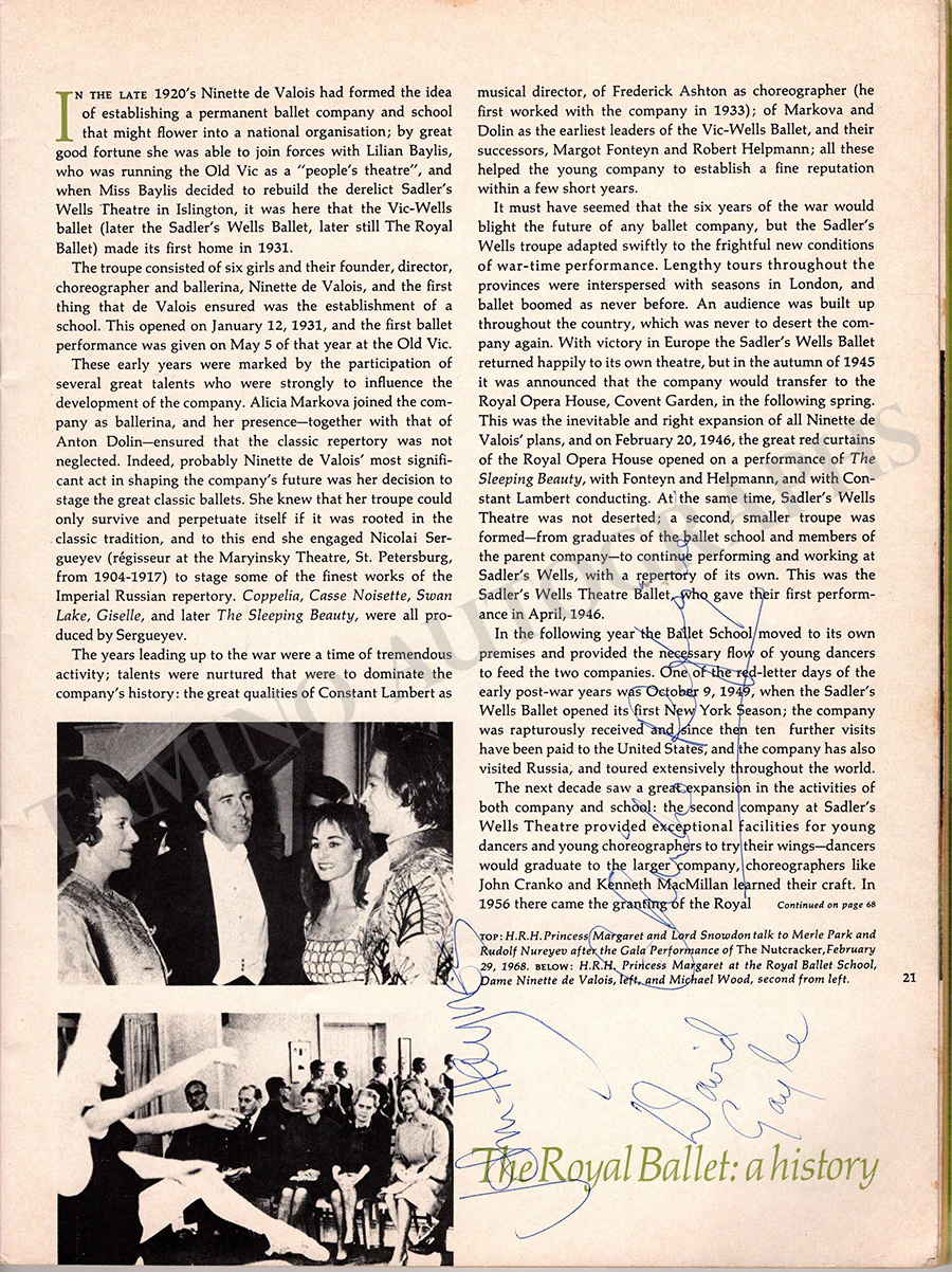Nureyev, Rudolf - Fonteyn, Margot & Others - Signed Program Royal Ballet 1969 - Image 7