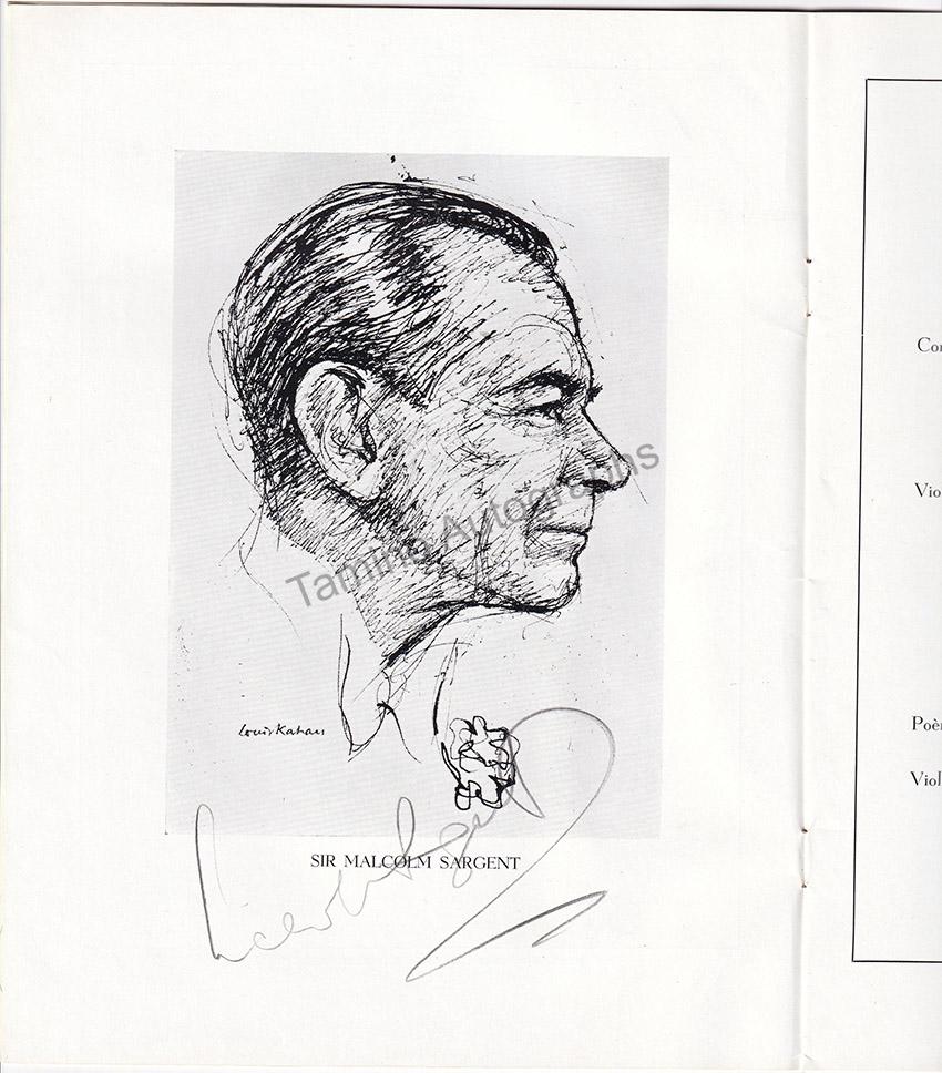Oistrakh, David - Oistrakh, Igor - Sargent, Malcolm - Signed Program Royal Albert Hall 1961 - Image 6