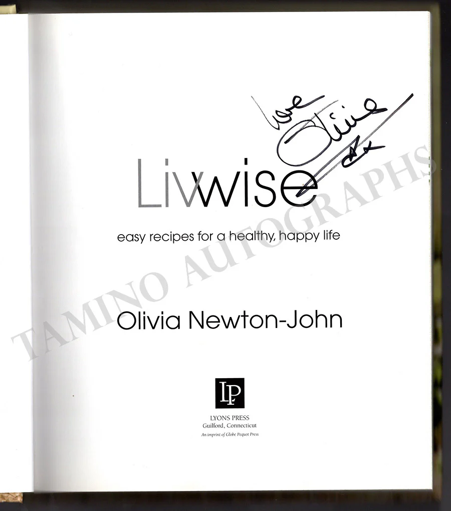 Newton-John, Olivia - Signed Book "Livwise" - Image 2
