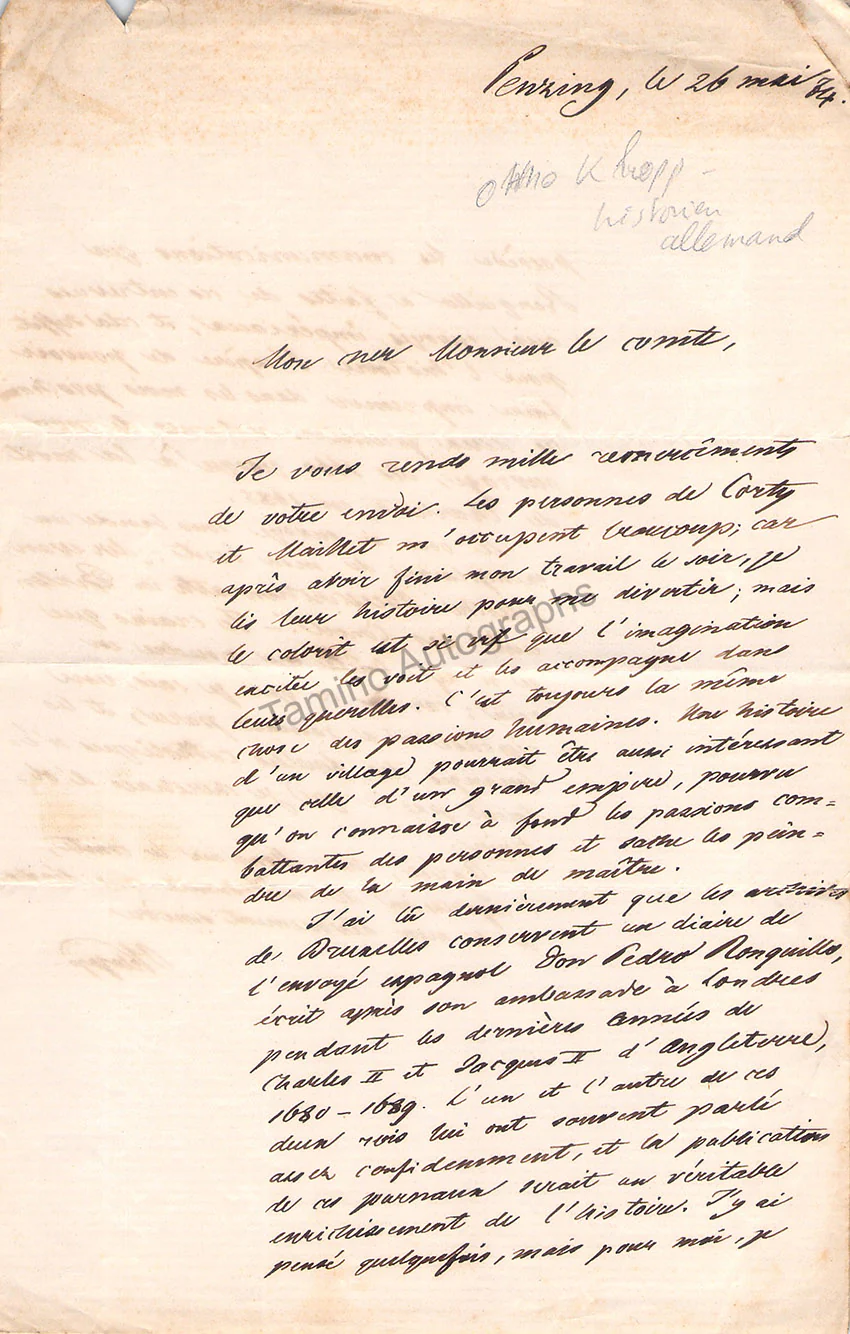 Klopp, Onno - Set of 2 Autograph Letters Signed 1864 - Image 5