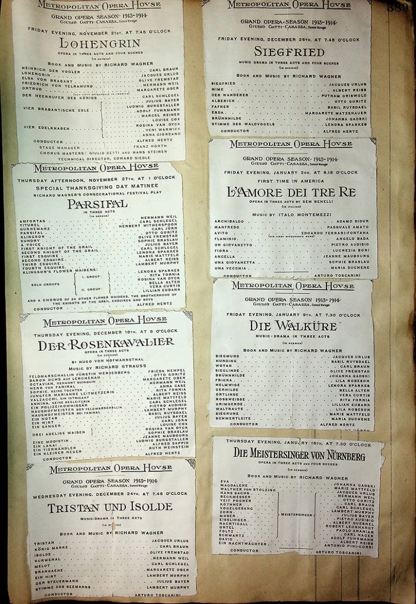 Opera - Large Program Clip Collection 1882-1927 - Image 112