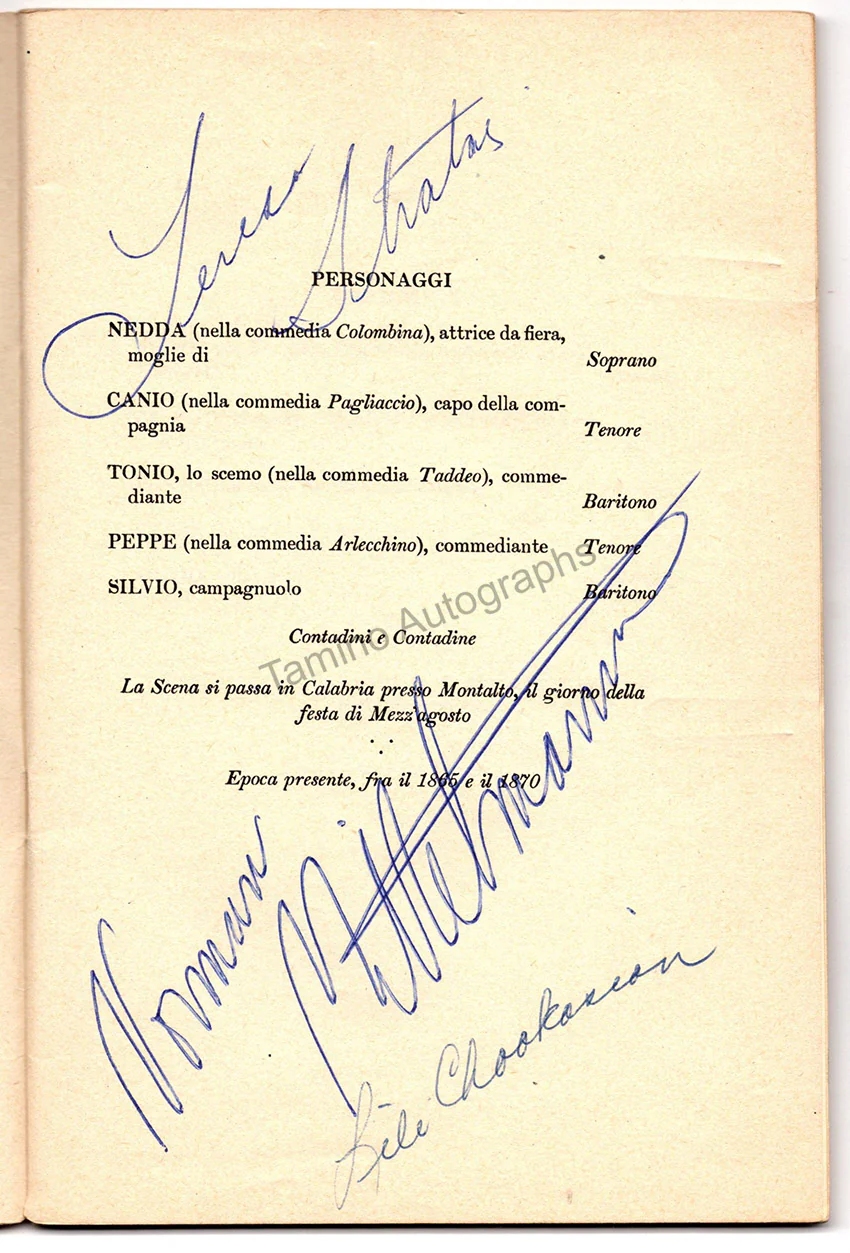 Opera Librettos Signed by Opera Singers (Various Options) - Image 21