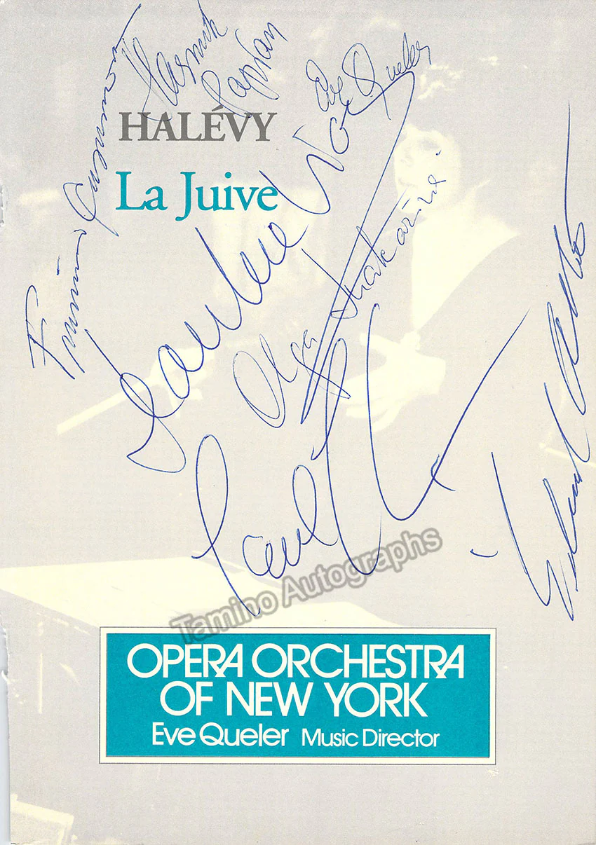 Opera Orchestra of New York - Collection of 24 Signed Cast Pages 1975-1990s - Image 14