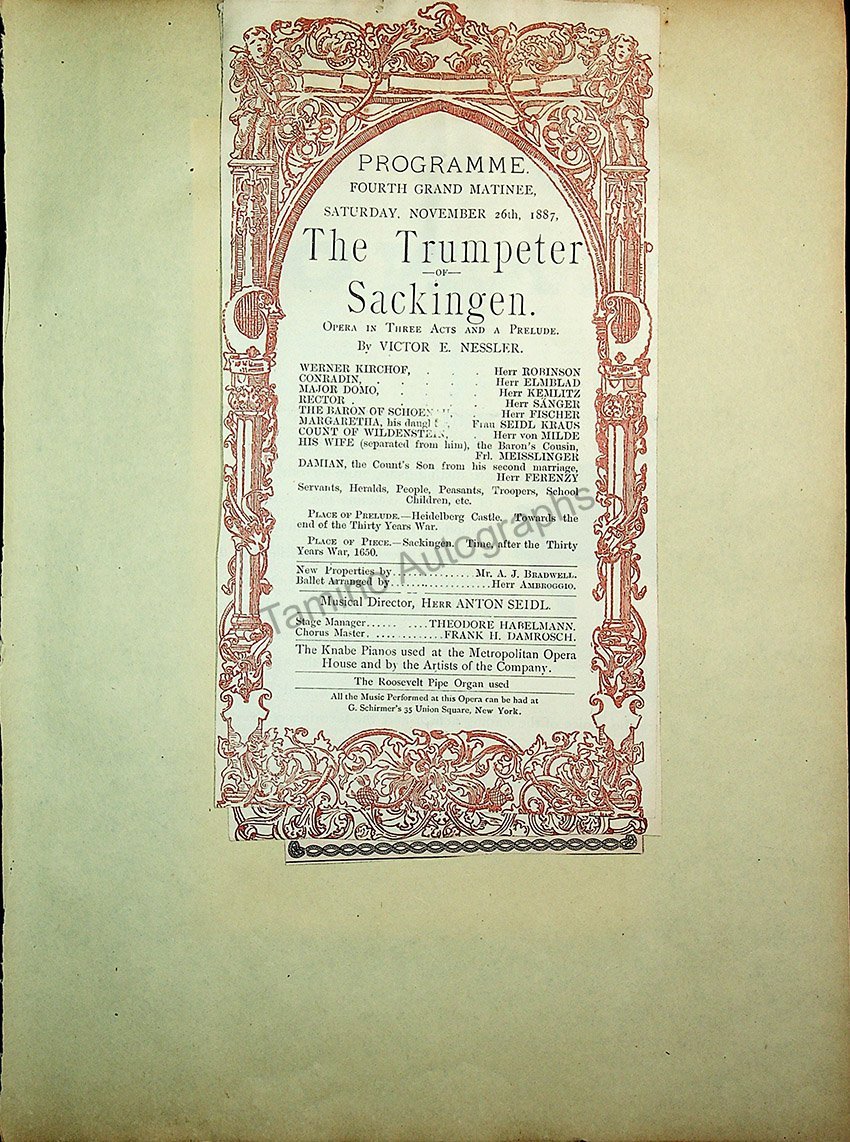 Opera Program Clip Album 1887-1919