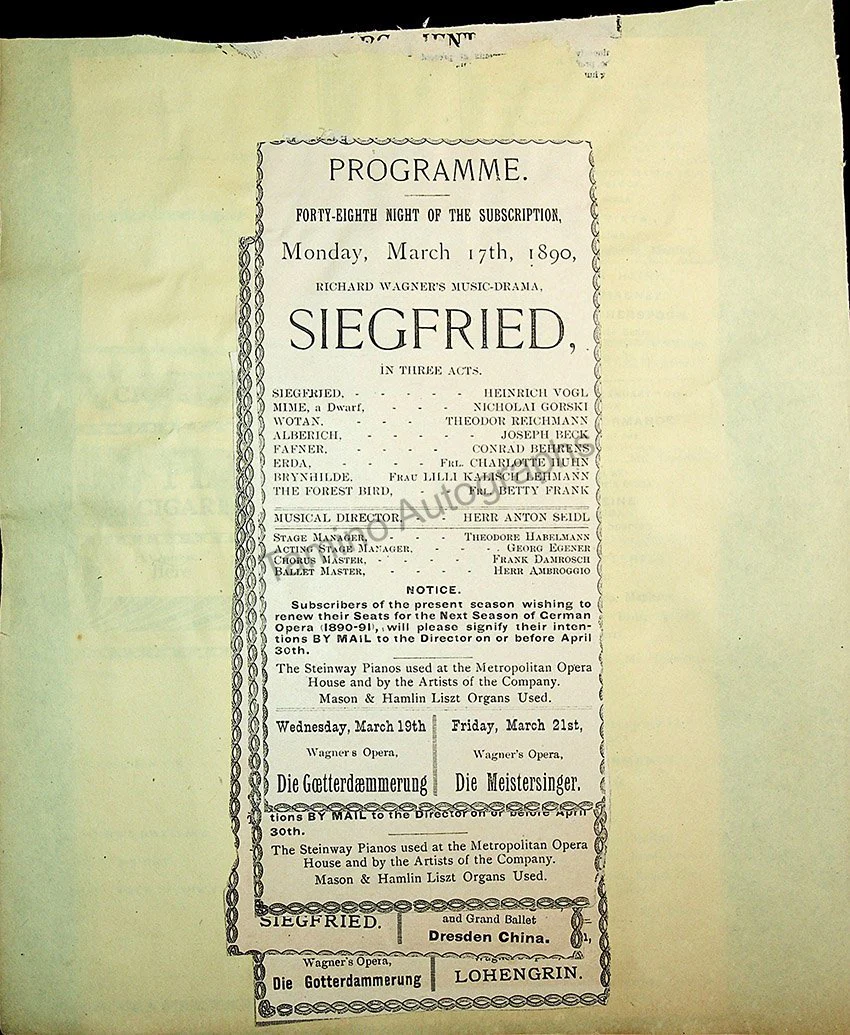 Opera Program Clip Album 1887-1919 - Image 10