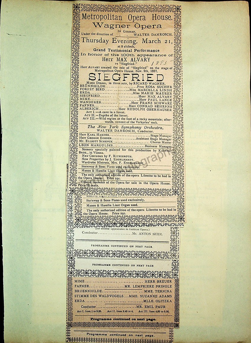 Opera Program Clip Album 1887-1919 - Image 13