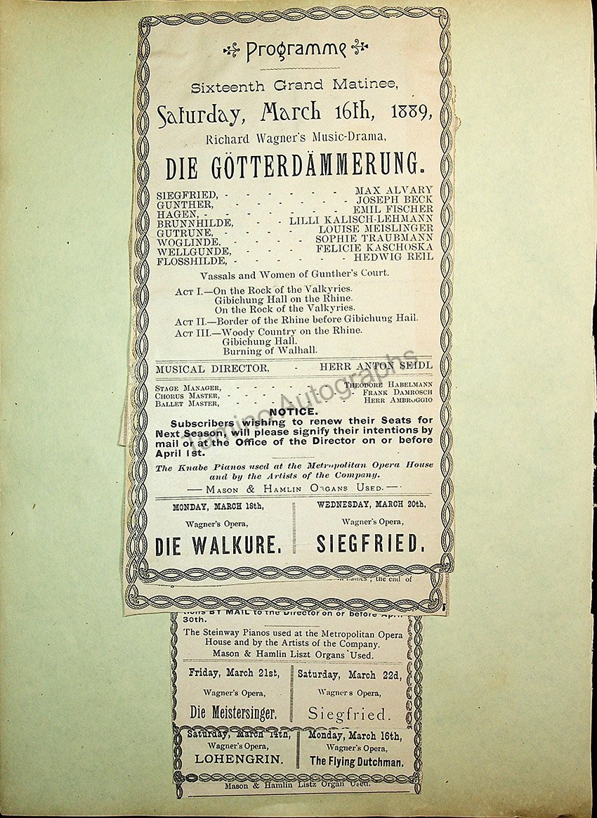 Opera Program Clip Album 1887-1919 - Image 14