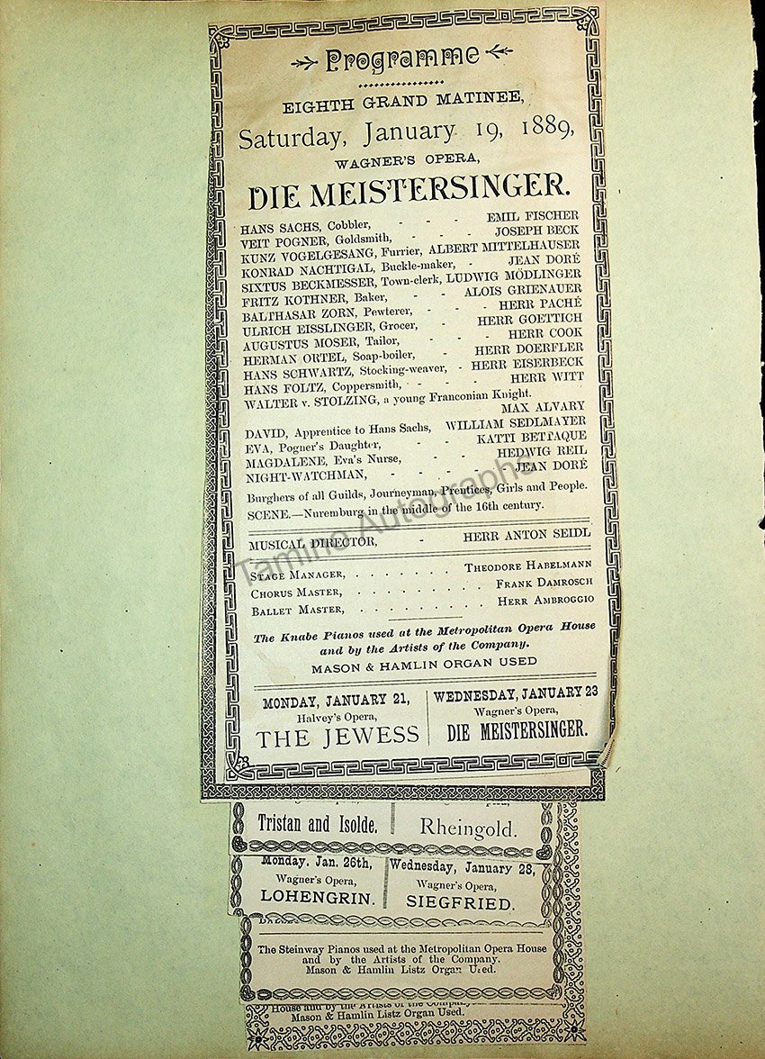 Opera Program Clip Album 1887-1919 - Image 16