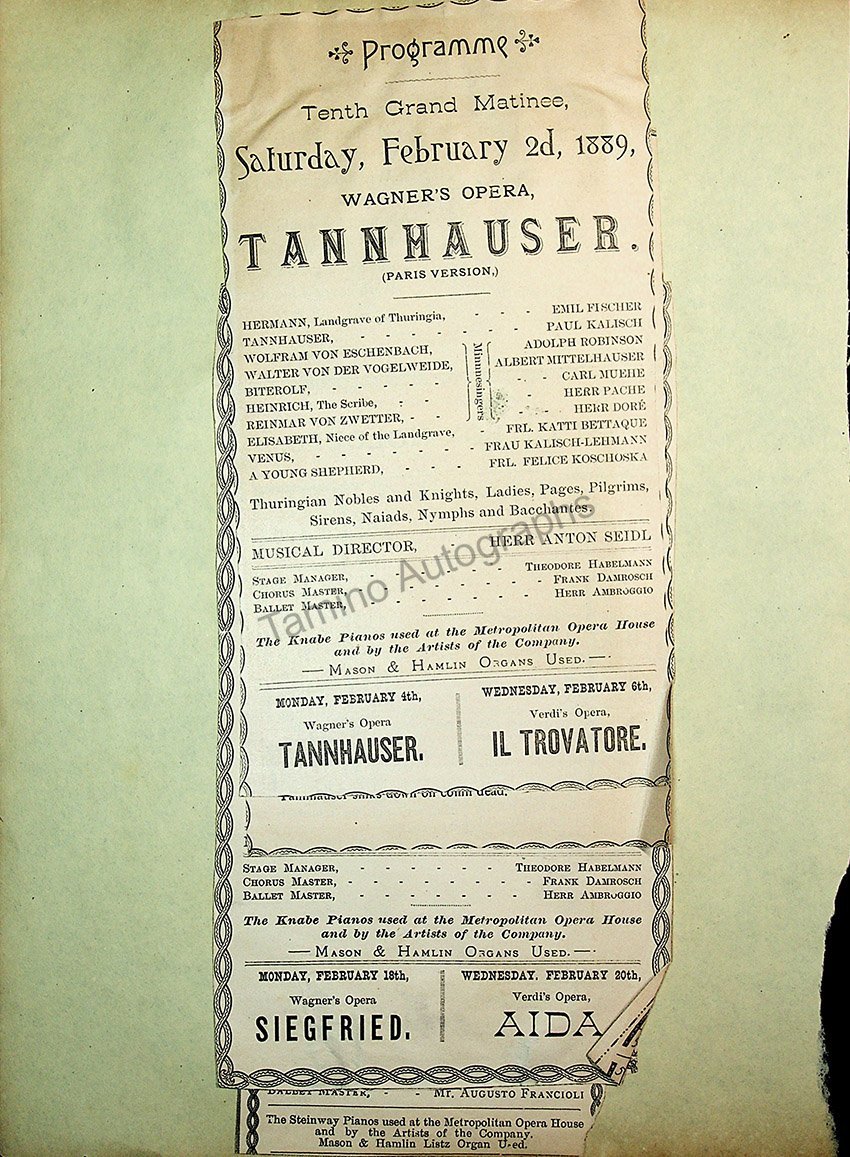 Opera Program Clip Album 1887-1919 - Image 19