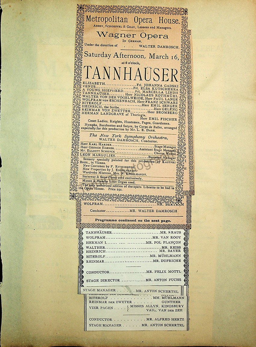Opera Program Clip Album 1887-1919 - Image 20