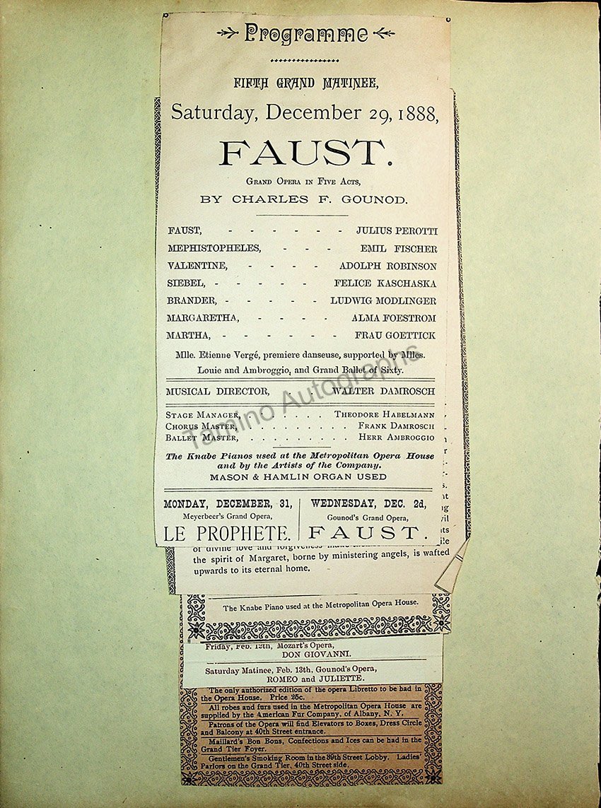Opera Program Clip Album 1887-1919 - Image 22