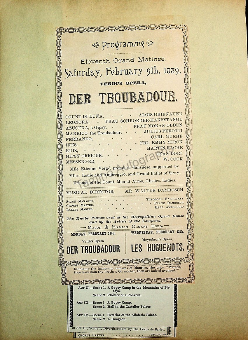 Opera Program Clip Album 1887-1919 - Image 23