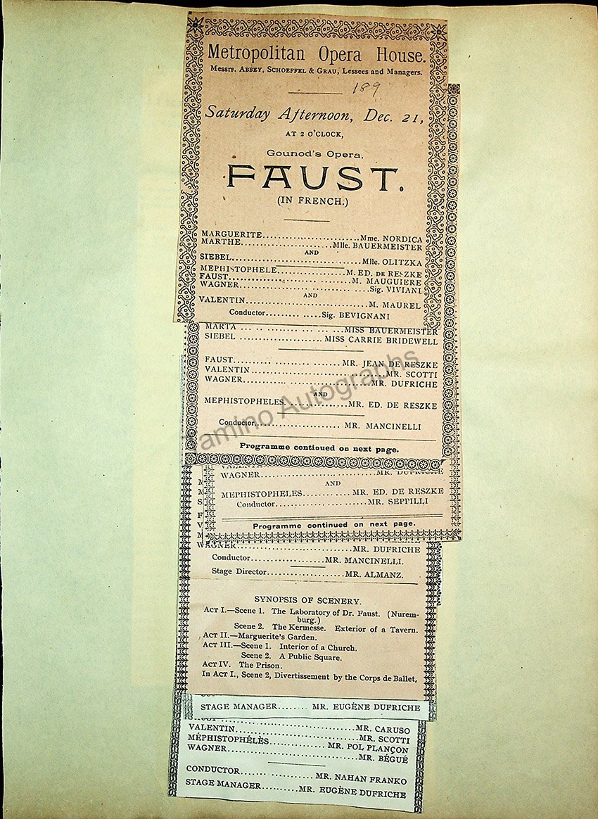 Opera Program Clip Album 1887-1919 - Image 24