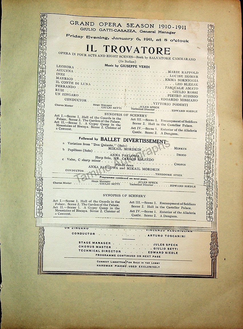 Opera Program Clip Album 1887-1919 - Image 25