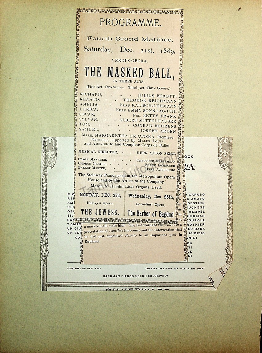 Opera Program Clip Album 1887-1919 - Image 28