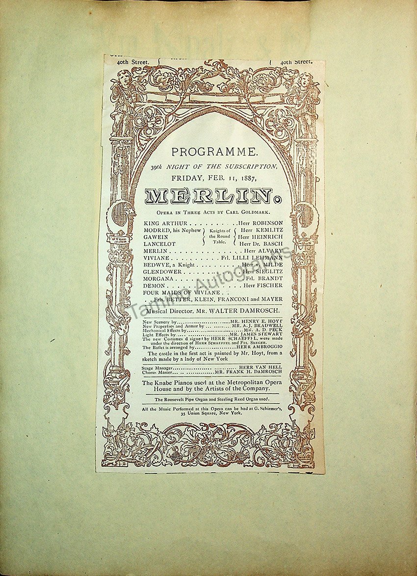 Opera Program Clip Album 1887-1919 - Image 3